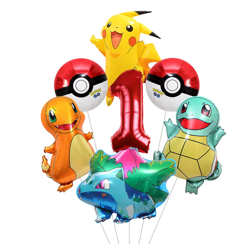 Cartoon Pikachu Shaped Foil Balloons – Aluminum Film Balloons for Indoor & Outdoor Party Decorations