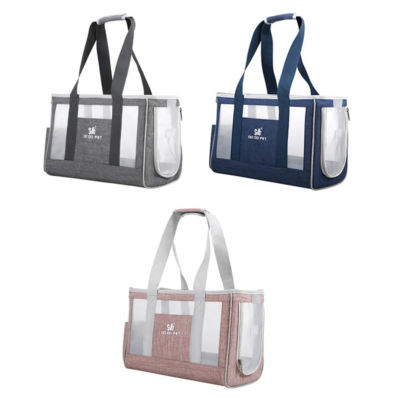 Bolsa transportadora portátil para gatos y perros, transpirable, de un solo hombro, para viajes, para gatitos, cachorros y mascotas pequeñas