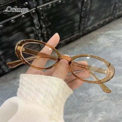 Y2K Retro Oval Glasses for Women – Sweet & Cool Vintage Eyewear with Anti-Blue-Light Lenses for Reading & Computer Use