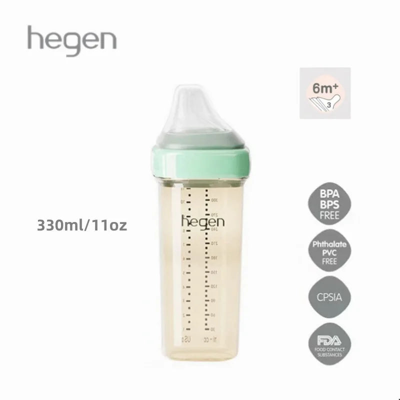 Hegen Original PPSU Baby Bottle Gift Set with Storage Lid, Pacifier & Water Bottle