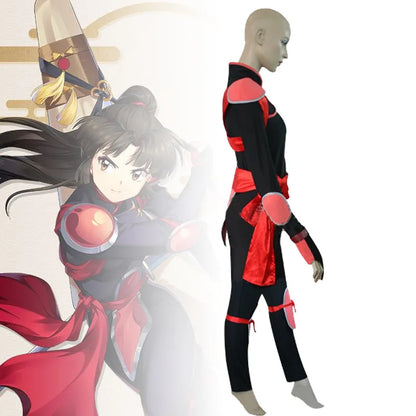 Inuyasha Sango Cosplay Costume for Women – Black & Red Jumpsuit Outfit