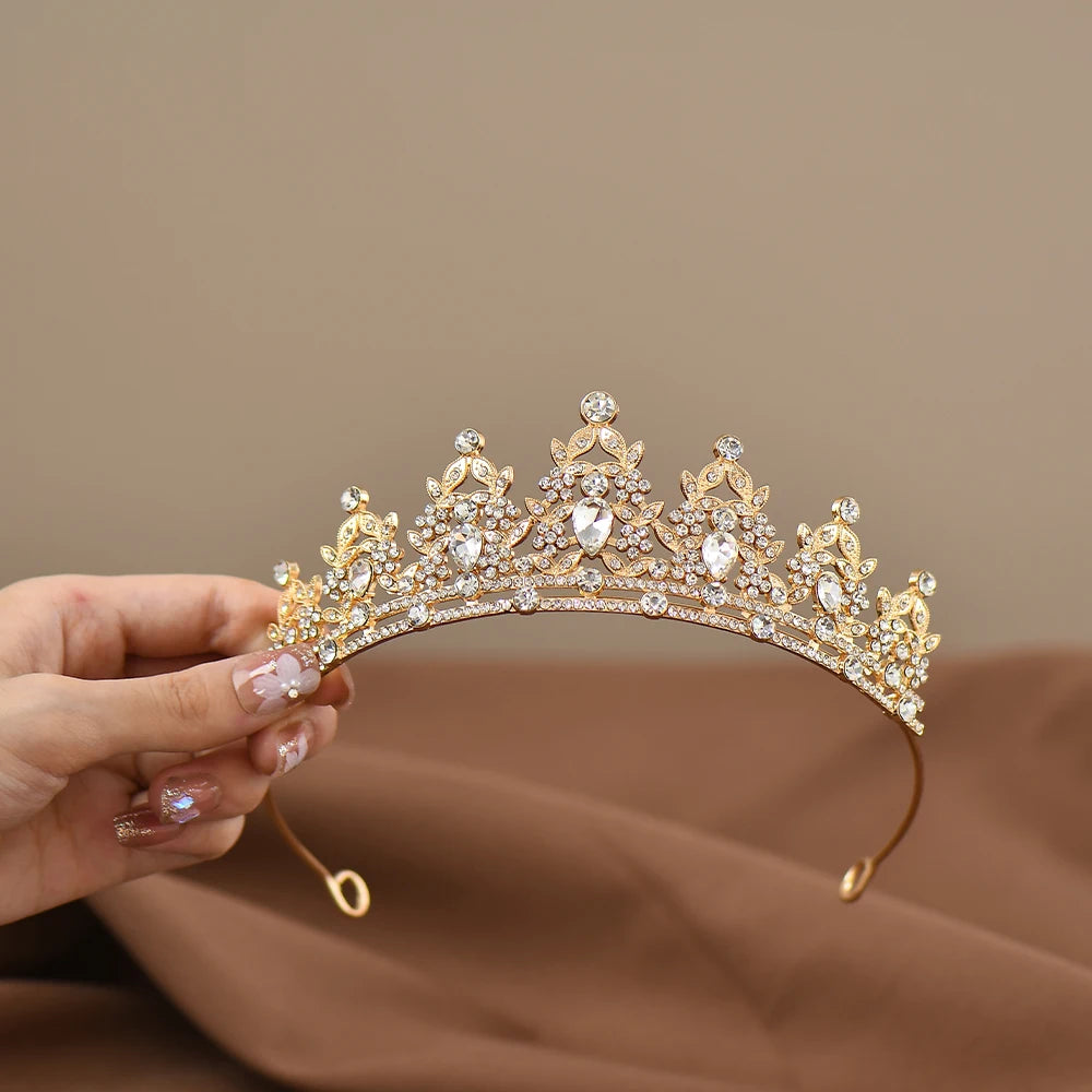 Princess Crystal Tiara Crown for Girls – Elegant Birthday, Dance & Party Hair Accessory