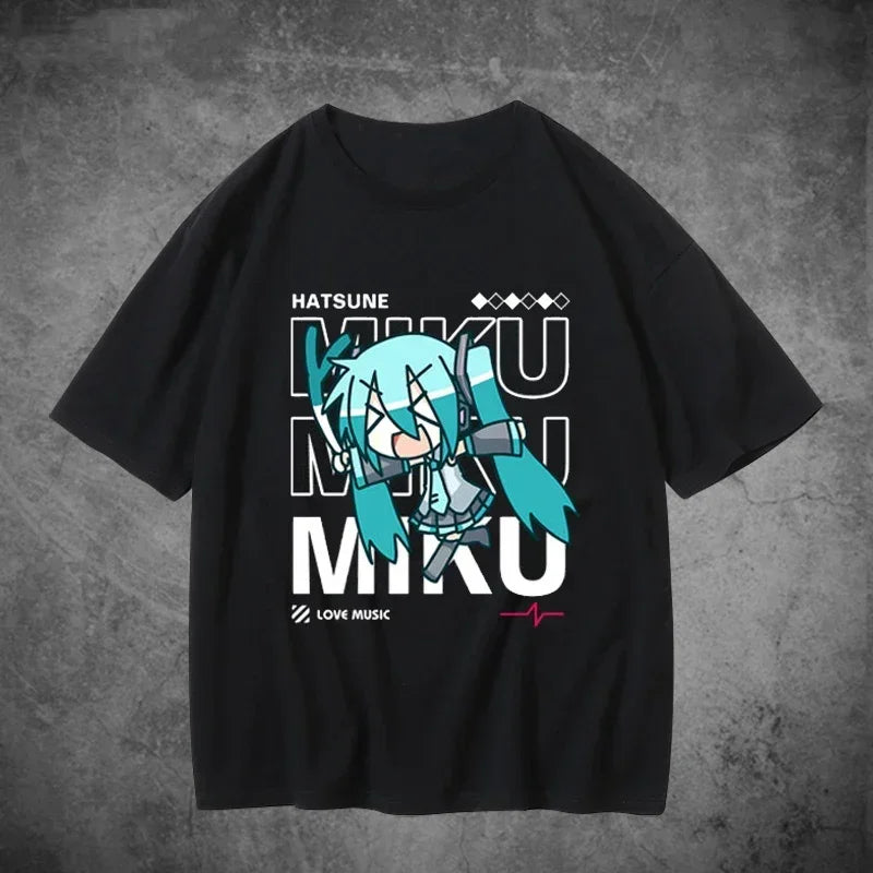 Hatsune Miku Y2K Women’s T-Shirt – 2025 Casual Printed Streetwear Top (Various Sizes)