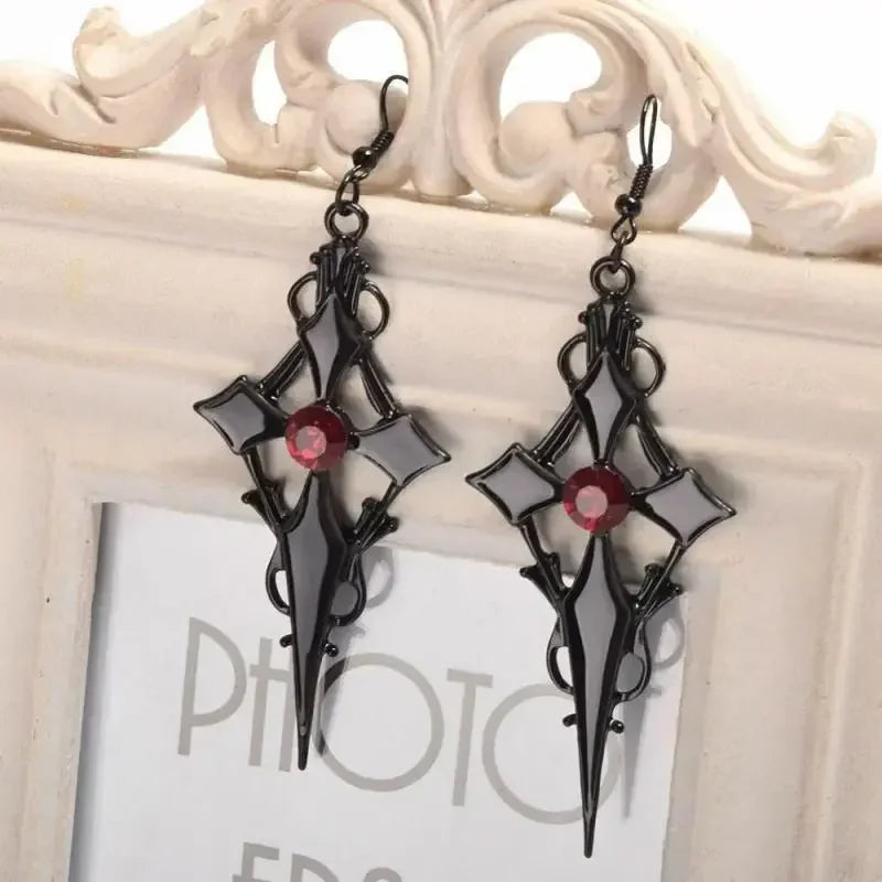Gothic Bat Zircon Earrings – Dark Night Punk Rock Hip Hop Jewelry for Men & Women, Fashion Statement Earrings & Alternative Accessories