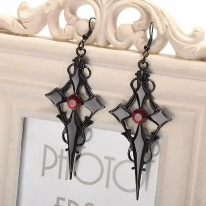 Gothic Bat Zircon Earrings – Dark Night Punk Rock Hip Hop Jewelry for Men & Women, Fashion Statement Earrings & Alternative Accessories