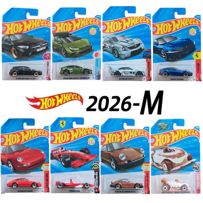 Hot Wheels 2026-M Case – 1:64 Scale Die-Cast Car Collection Featuring Toyota Prius, Mazda RX-7, Datsun, Ferrari, Porsche & Mercedes-Benz