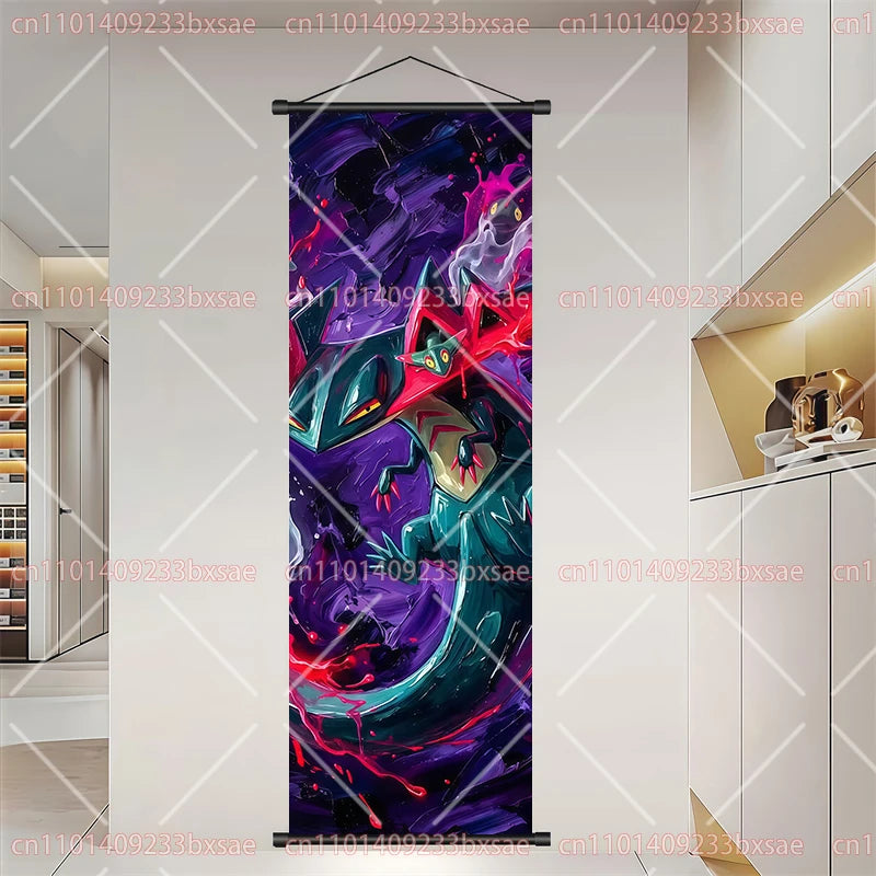 Póster HD de desplazamiento de pared de anime de Pokémon – Dragonite, Gengar, Pikachu, Charizard y legendarios