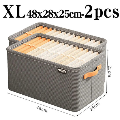 Thickened Clothes Storage Organizer – Foldable Wardrobe Storage Box for Pants, Sweaters, Jeans & Clothing, Drawer Organizer Cabinet Storage Container for Home Organization