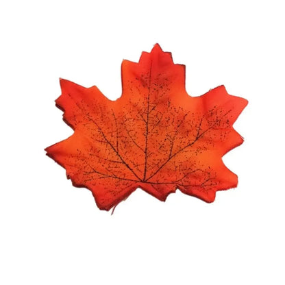 50PCS Artificial Maple Leaves – Handmade Silk Leaf Plants for DIY Crafts, Stacked Maple Leaf Arrangements & Autumn Decorations
