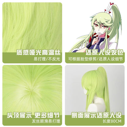 Synthetic Cosplay Wig – Realistic Scalp Top with Tiger-Claw Clip Ponytail | Heat-Resistant Party Costume Wig (Wu-Qiong Inspired)
