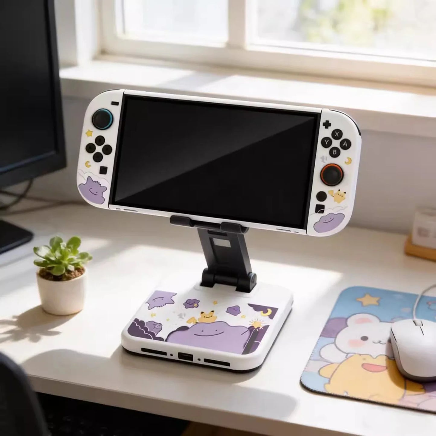 Funda protectora para Pokémon Switch 2 – Carcasa rígida mate de Ditto para accesorios de consola portátil Joy-Con de NS2