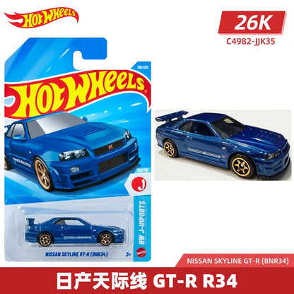 Hot Wheels C4982 Lote 2026K Coche de metal a escala 1:64 – Ferrari, BMW, Nissan GT-R, Supra y F1, Juguete coleccionable de aleación en miniatura