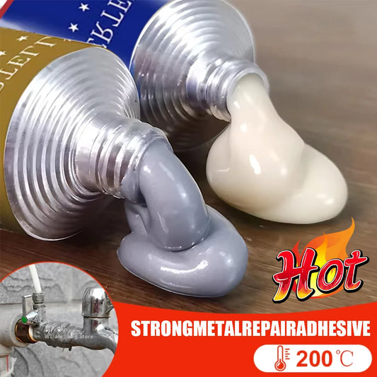 Pegamento de reparación de metal de soldadura en frío – Adhesivo epoxi AB resistente al calor de alta resistencia para metal, plástico, fundición y reparaciones de bricolaje