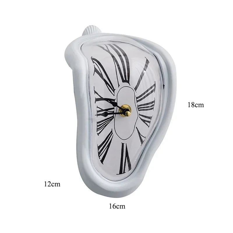 Reloj de pared creativo surrealista que se derrite – Reloj decorativo moderno distorsionado para el hogar, la oficina y la sala de estar