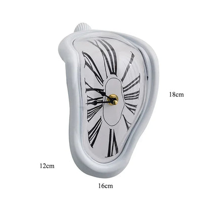Reloj de pared creativo surrealista que se derrite – Reloj decorativo moderno distorsionado para el hogar, la oficina y la sala de estar