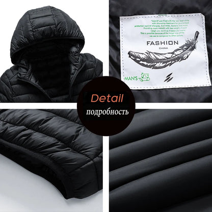 Men’s 8XL Winter Parka Jacket – Warm Waterproof Hooded Coat with Detachable Hood, Casual Autumn & Winter Outerwear