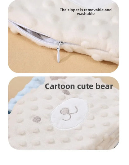 Faja suave para bebé con paquete térmico de frijoles rojos – Envoltura abdominal de dibujos animados para bebés para calor, alivio de gases y comodidad estomacal