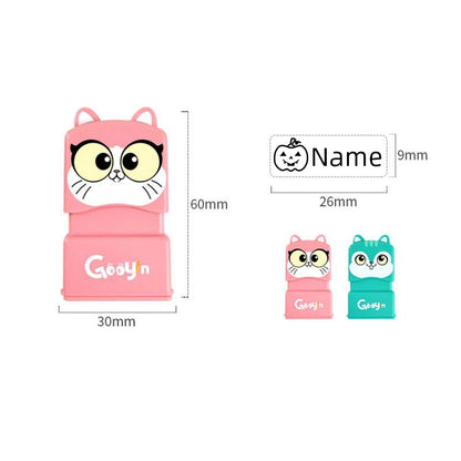 Sello personalizado con nombre para niños – Marca de nombre impermeable para ropa de guardería, útiles escolares, etiquetas Montessori y accesorios de regalo