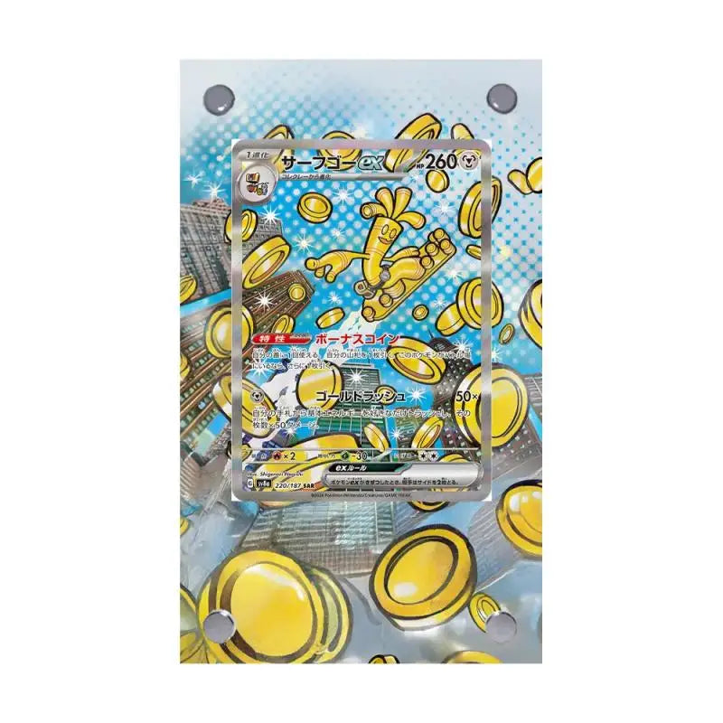 Expositor de metacrilato para cartas Pokémon – Psyduck, Bulbasaur, Mewtwo, Charmander y soporte protector para cartas de personajes