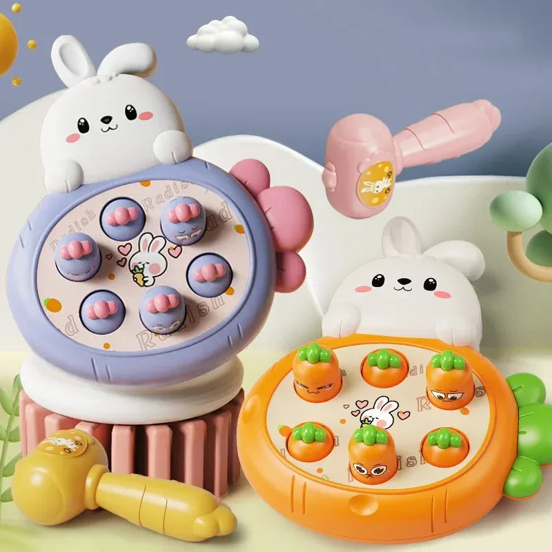 Juego de martillar de madera Montessori – Juguete de aprendizaje para niños pequeños con temática de animales de dibujos animados, juego interactivo para padres e hijos, regalo de cumpleaños para el desarrollo temprano