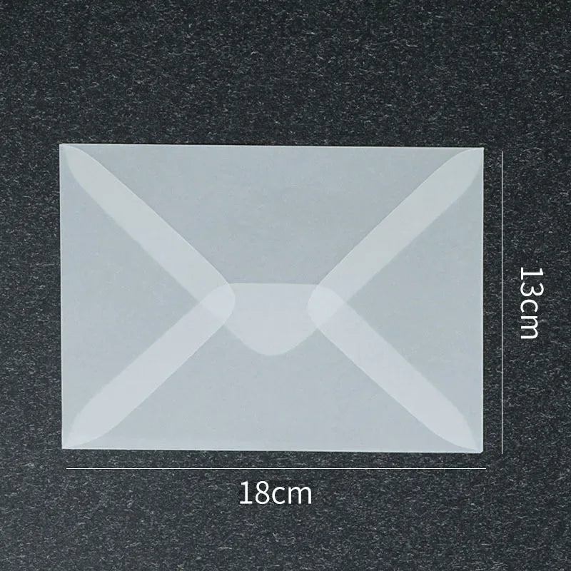 Lot de 50 enveloppes vierges translucides pour invitations, cartes postales, cartes de mariage, courriers professionnels et cartes cadeaux