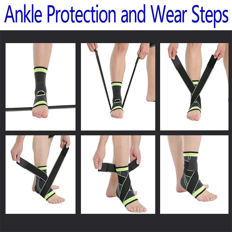 Tobillera de soporte ajustable – Correa de nailon de compresión para proteger el tobillo en running, fútbol, baloncesto, gimnasio y entrenamiento deportivo