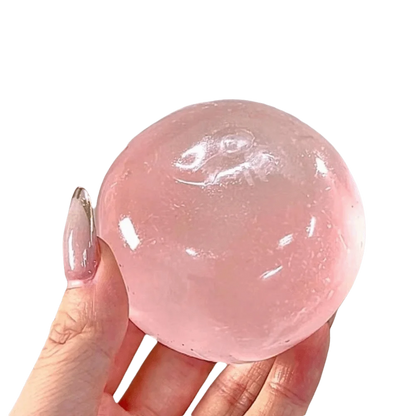 Blue Coconut Oil Squishy Ball – Soft Transparent Quick-Rebound Squeeze Toy, Slow Rising Stress Relief Maltose Squishy Fidget Toy