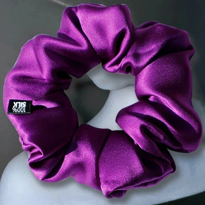 Goma para el pelo 100% seda Mulberry – 19 Momme, elástico grande para mujeres y niñas | Accesorio de lujo de seda para coleta