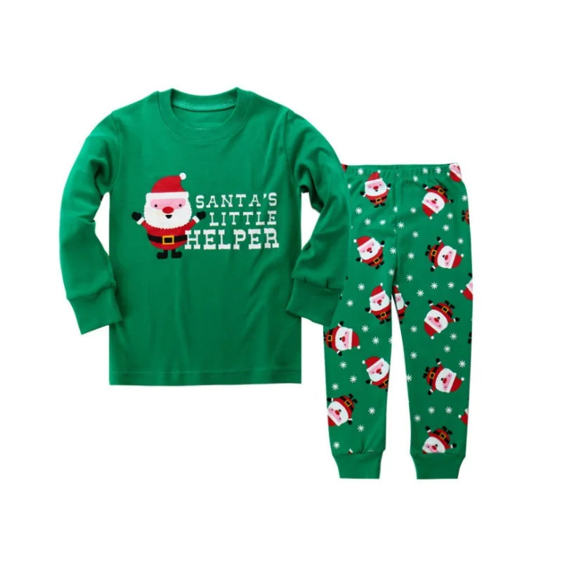 Little Maven Kids' Cotton Clothing Set – Boys & Girls Christmas T-Shirt Top & Pants Outfit for Autumn & Winter, 2-Piece Children's Clothes