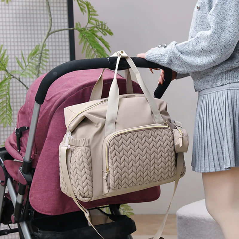 Sac à couches grande capacité pour maman, organisateur de poussette, fourre-tout multifonctionnel de voyage pour maternité