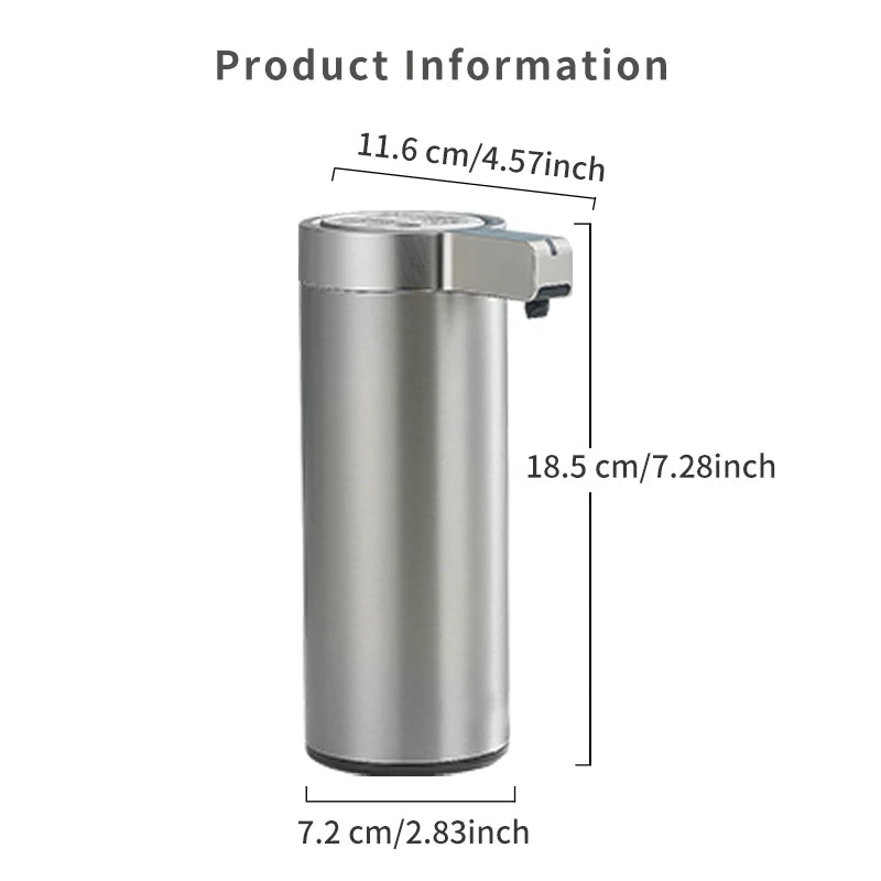 270ml Automatic Touchless Soap Dispenser – Smart Infrared Sensor Liquid Soap Dispenser with 304 Stainless Steel for Kitchen & Bathroom