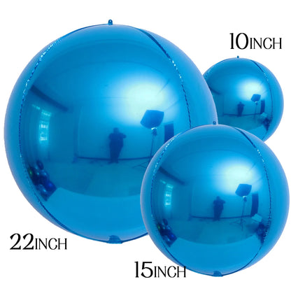 Globos metálicos redondos de aluminio 4D – Decoraciones para fiestas de cumpleaños, bodas y revelaciones de género en oro rosa y plata