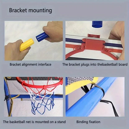 Arcade Basketball Game Set – Indoor/Outdoor Dual Play Toy with Pump & Balls, Easy Setup Gift for Kids & Parties