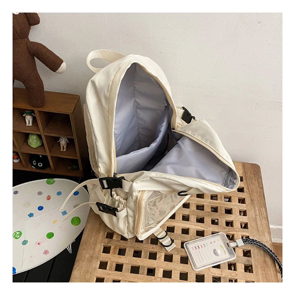 Mochila Ita Kawaii Estilo Collage – Mochila Escolar Transparente con Bolsillo en Forma de Corazón para Adolescentes, Mochila de Moda Japonesa JK, Mochila para Laptop para Mujeres, Bolso de Hombro para Estudiantes Estilo Harajuku 2024