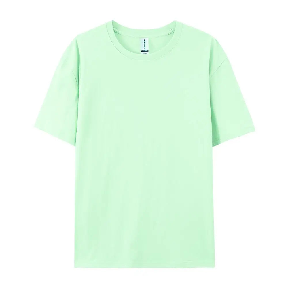 Women’s 100% Cotton Solid T-Shirt Summer Casual Sporty Loose Short Sleeve O-Neck Tee White Black