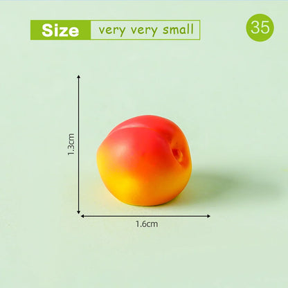 Lot de 10 mini figurines de fruits – Miniatures de fruit du dragon, noix de coco, melon d'eau, orange, pomme, banane et ananas pour la décoration de jardin miniature, les scènes de maison de poupée, les pots de plantes et les loisirs créatifs