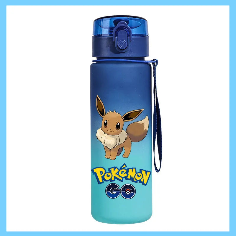 Pokémon 650ml Sports Water Bottle – Pikachu & Eevee Direct Drink Anti-Drip Cup