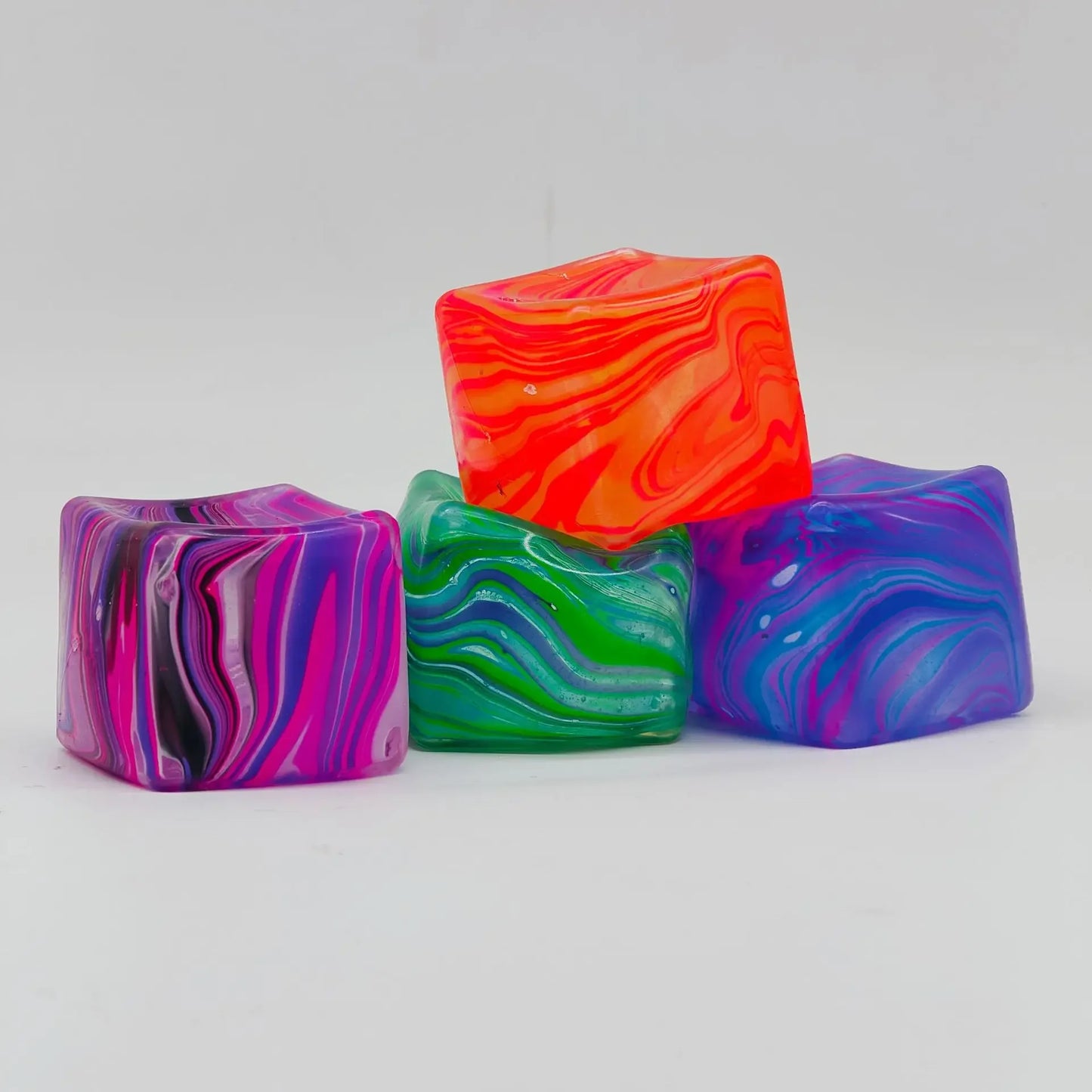 Needoh Soft Glutinous Sensory Stress-Relief Toy Cube – Gel Filled Stretchable Soft Ice Cube, Slow Rebound Fidget Toy (Blind Box Style)