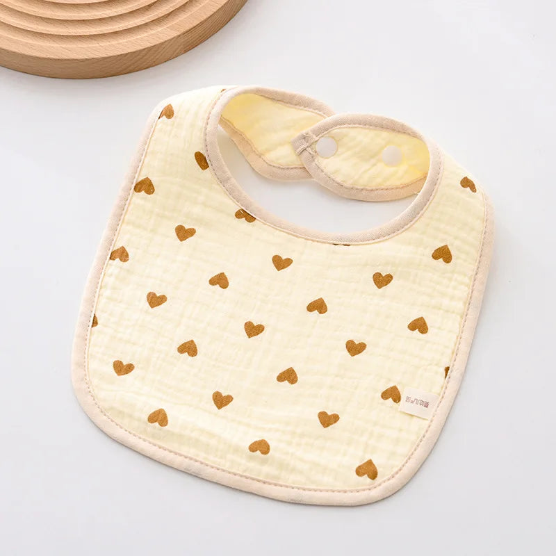 3PCS Pure Cotton Baby Gauze Towels – Soft Breathable Drool Bibs & Saliva Wipes for Newborns