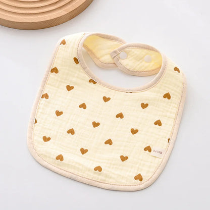 3PCS Pure Cotton Baby Gauze Towels – Soft Breathable Drool Bibs & Saliva Wipes for Newborns