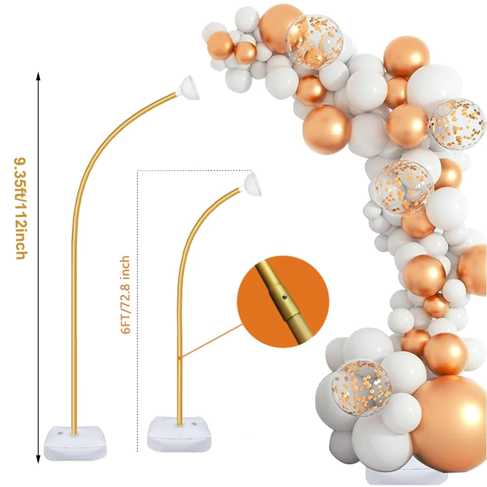 Balloon Arch Kit with Stand – Adjustable Half Arch Balloon Column Frame for Wedding, Birthday & Party Decorations | DIY Balloon Display Set