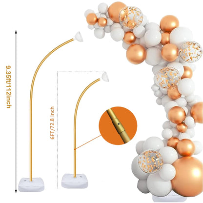 Balloon Arch Kit with Stand – Adjustable Half Arch Balloon Column Frame for Wedding, Birthday & Party Decorations | DIY Balloon Display Set