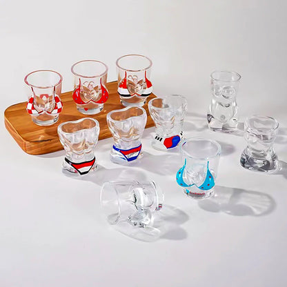 Funny Transparent Crystal Whiskey Glass, Unique Sexy Design Drinking Cup, Vodka Shot Glass, Coffee, Juice, Cocktail and Beer Glassware, Creative Bar Drinkware Gift