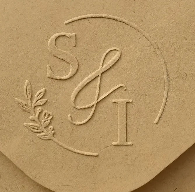 Custom Initials Embosser Stamp – Personalized Book & Wedding Embossing Seal for Address, Library & Gift Branding | Custom Paper Decor Accessory
