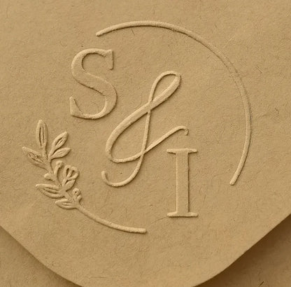 Custom Initials Embosser Stamp – Personalized Book & Wedding Embossing Seal for Address, Library & Gift Branding | Custom Paper Decor Accessory