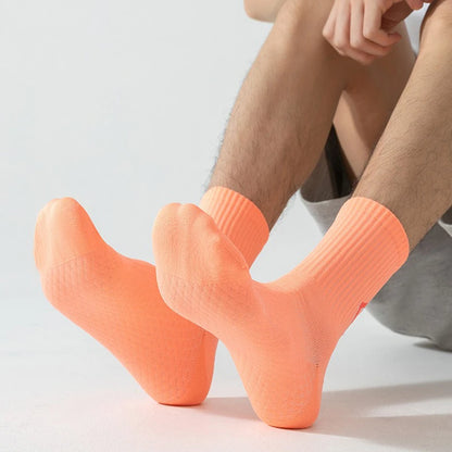 Running Socks for Men & Women – Quick-Dry Middle Tube Crew Socks for Marathon, Cycling & Fitness Training