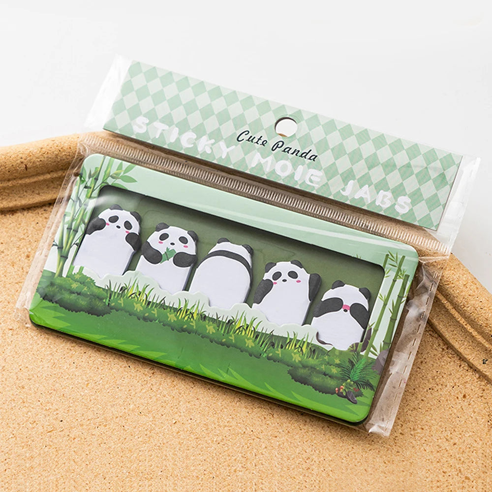 150 Hojas de Notas Adhesivas de Animales de Dibujos Animados – Bonitas Almohadillas de Notas de Capibara, Panda y Gato, Marcadores Decorativos para la Escuela, la Oficina, Diarios y Uso de Papelería