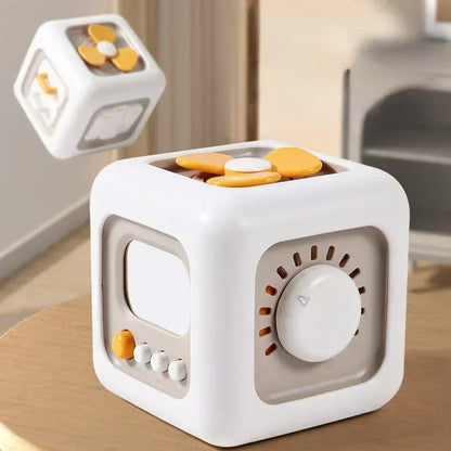 6-in-1 Montessori Busy Cube Sensory Activity Toy Fine Motor Skills Educational Toy for Toddlers