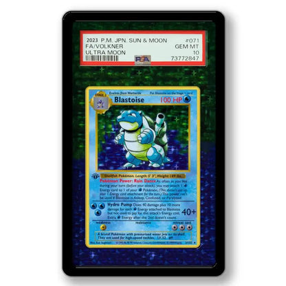 Pokémon Extended Art Card Display Case – Charizard & Venusaur PSA Acrylic Display Stand for Trading Card Collections