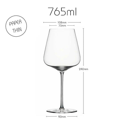 JINYOUJIA 765ml Ultra Thin Crystal Bordeaux Red Wine Glass, 0.4mm Handmade Wine Goblet, Elegant Zalto Style Wine Drinking Cup